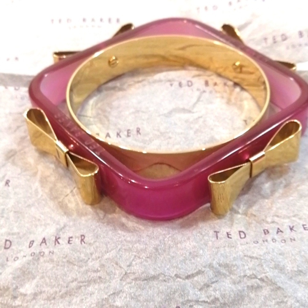 Ted Baker Bracelet Dark Purple 4 Bow Bangle